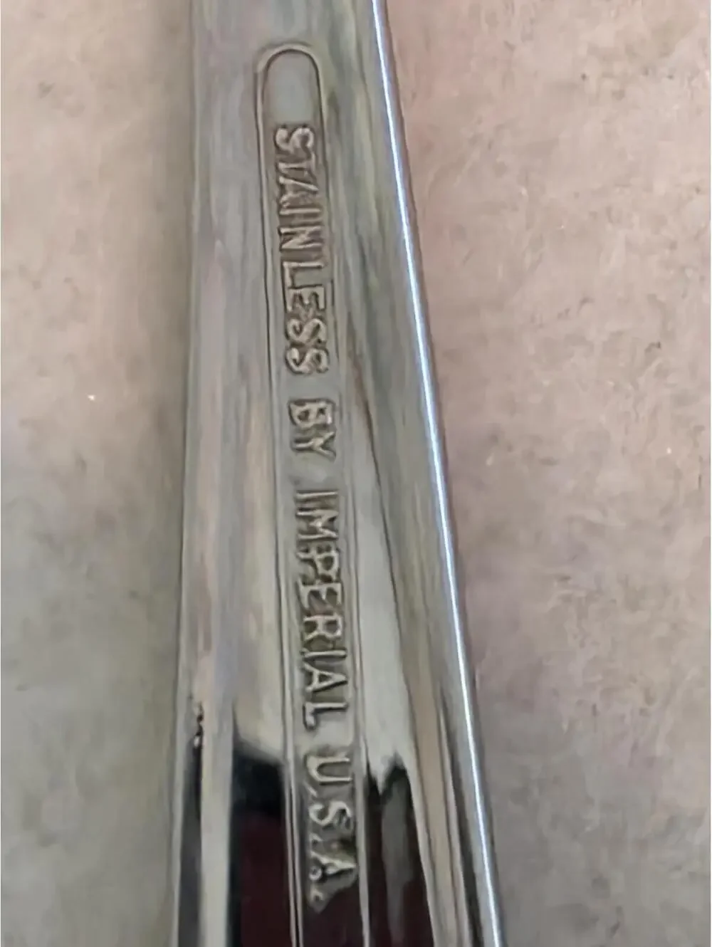 Imperial Lady Duff Stainless Oval Soup Spoons Set 4 IMILAD Discontinued Flatware